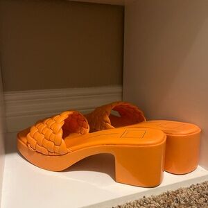 Orange Platform Sandals